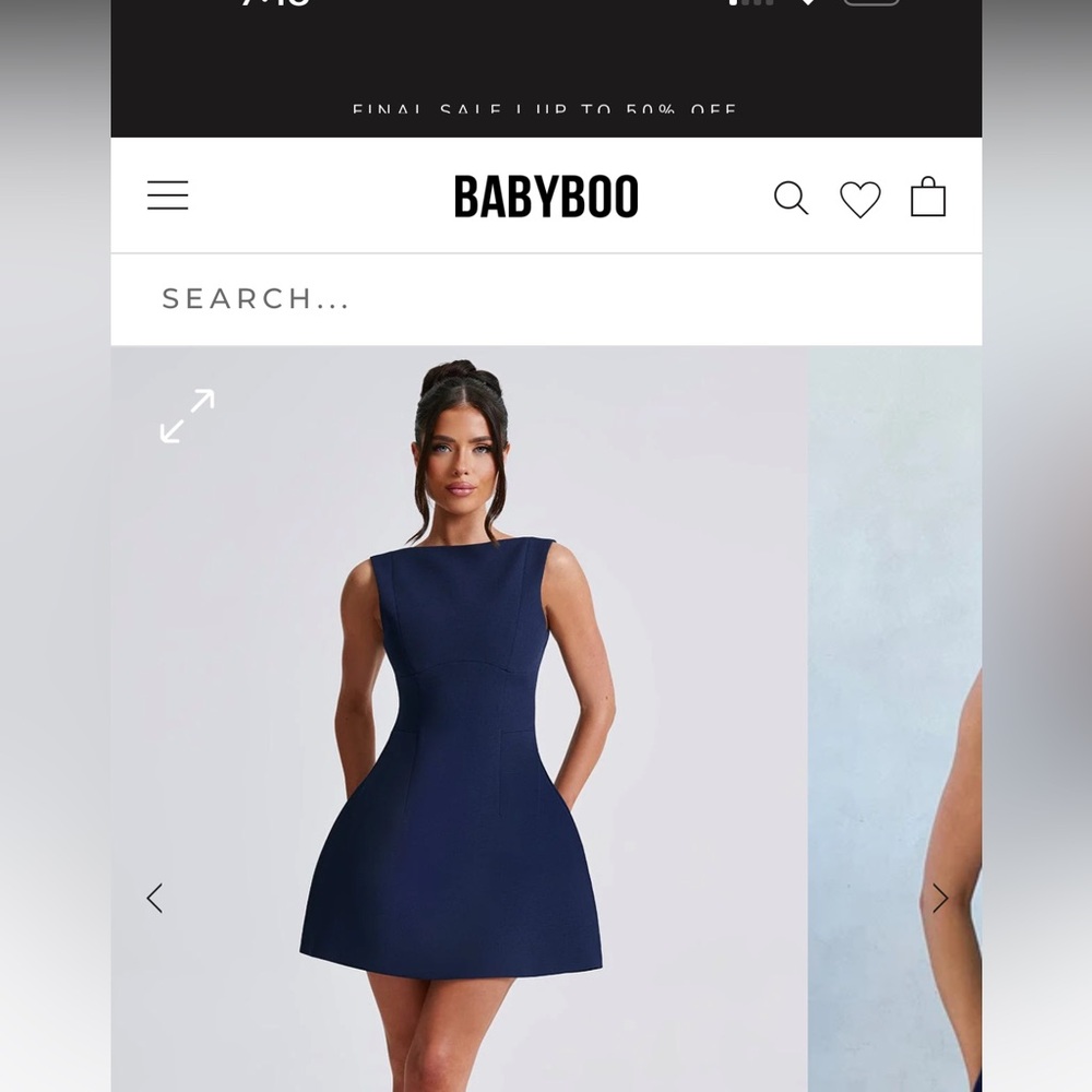 ALANA MINI DRESS - NAVY